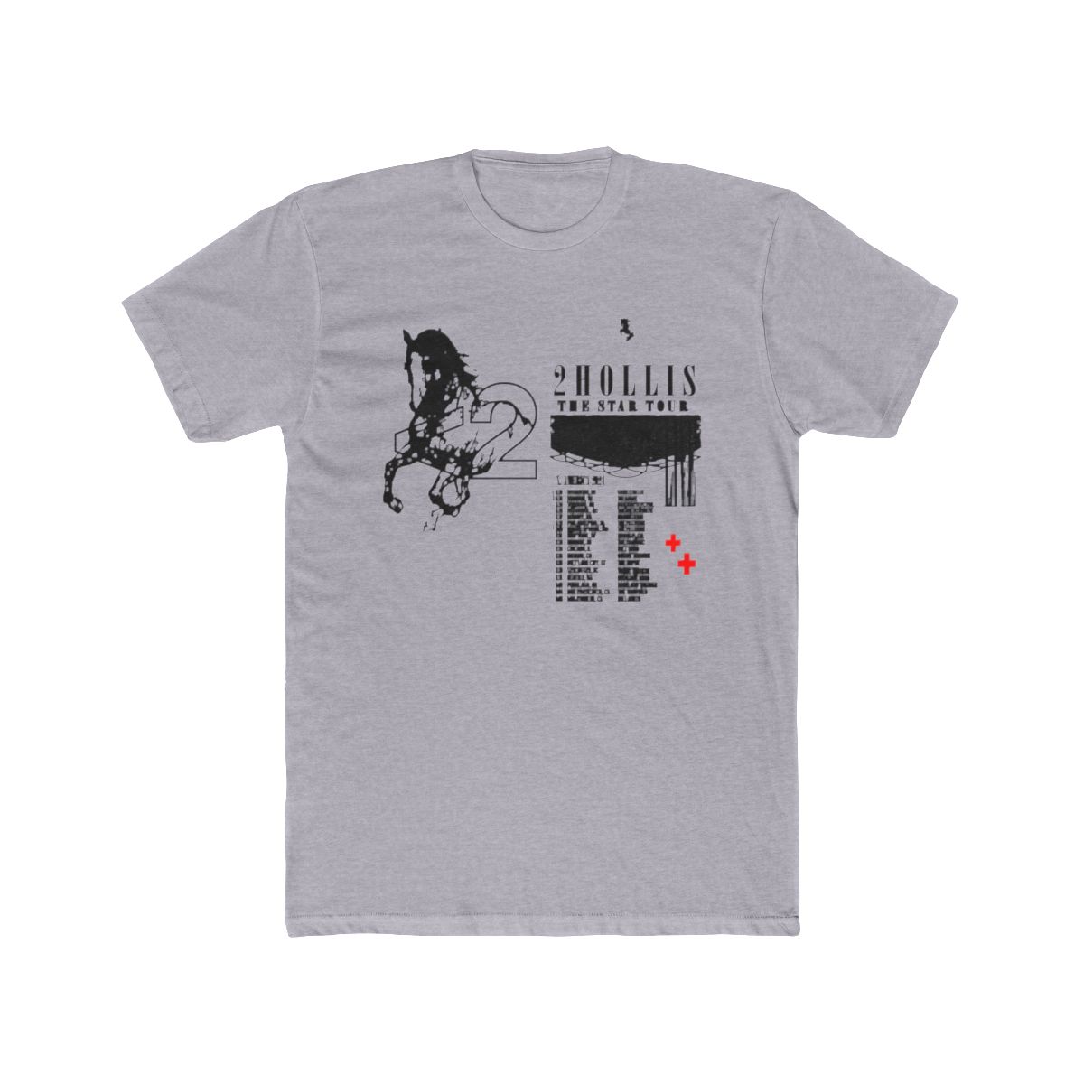 2hollis Merch T Shirt Classic Retro Printed Trendy Neutral Casual Four Seasons Versatile Short Sleeve Top