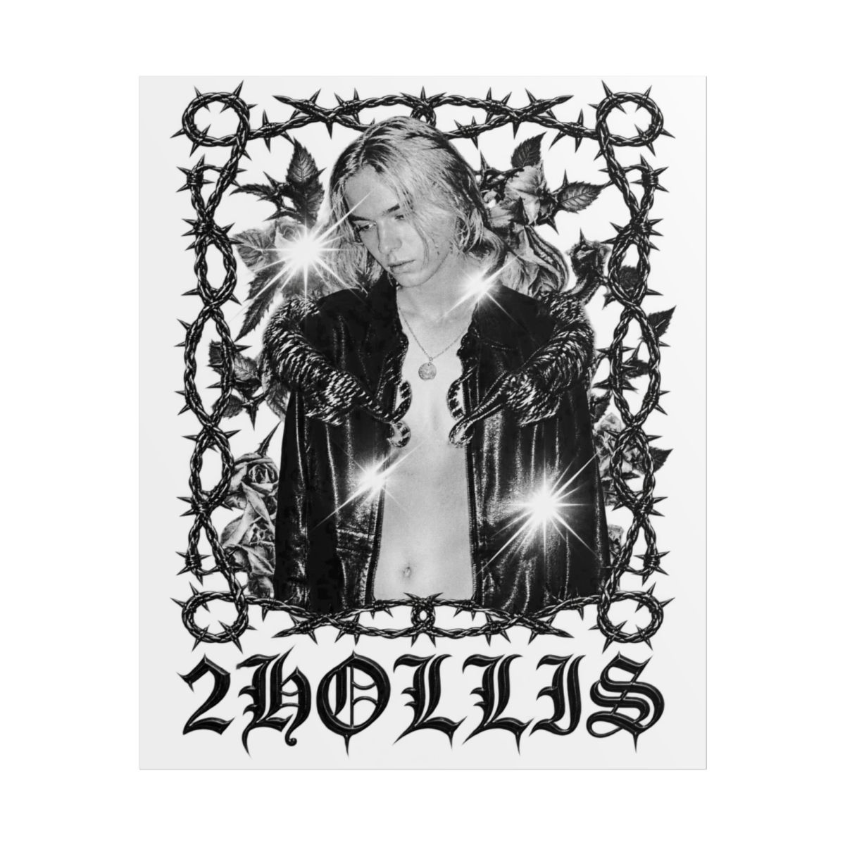 Nollis Thorn Frame Portrait Rolled Poster | 2Hollis Merch