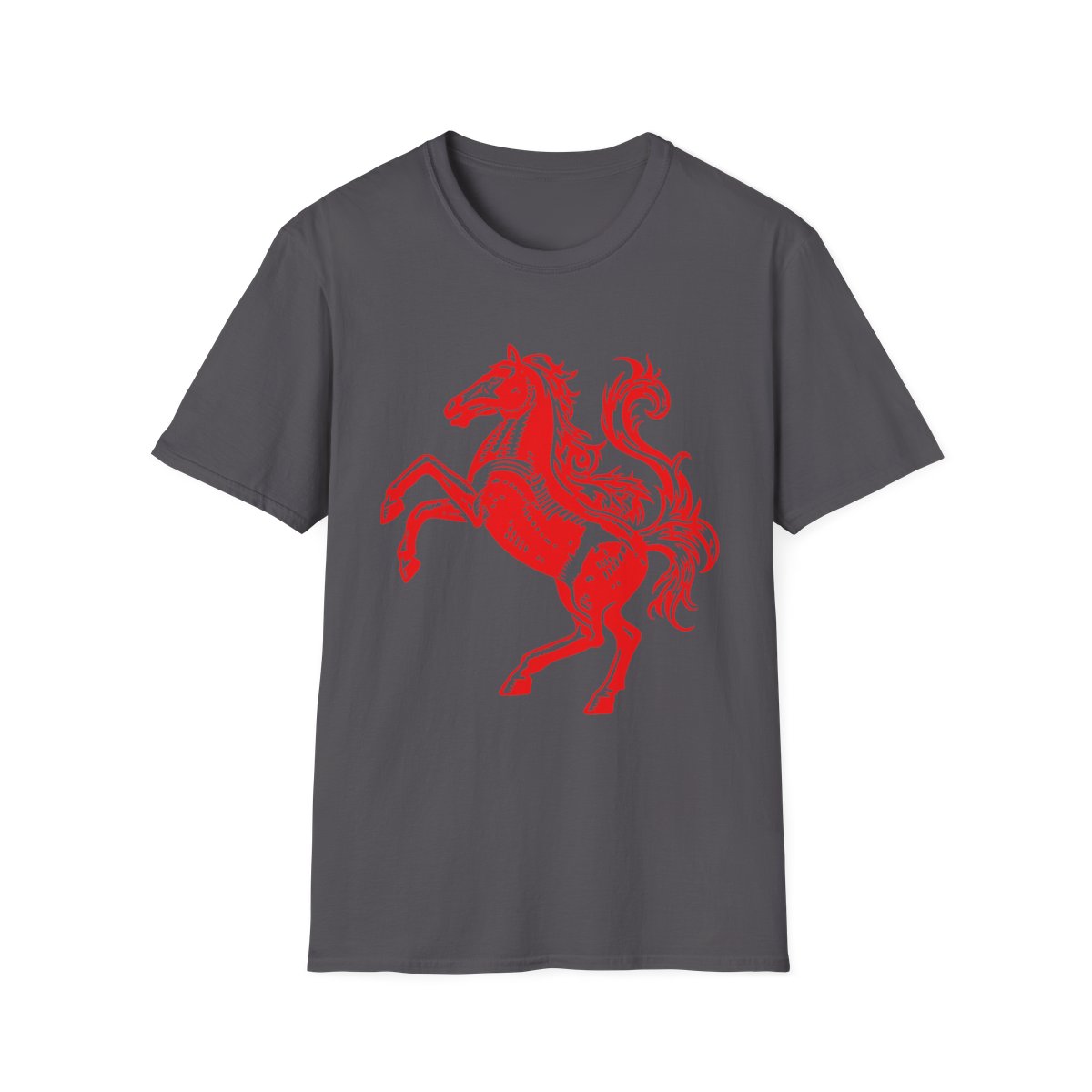 Red Rearing Horse Graphic T-Shirt | 2Hollis Merch - alternate angle 3, merchandise