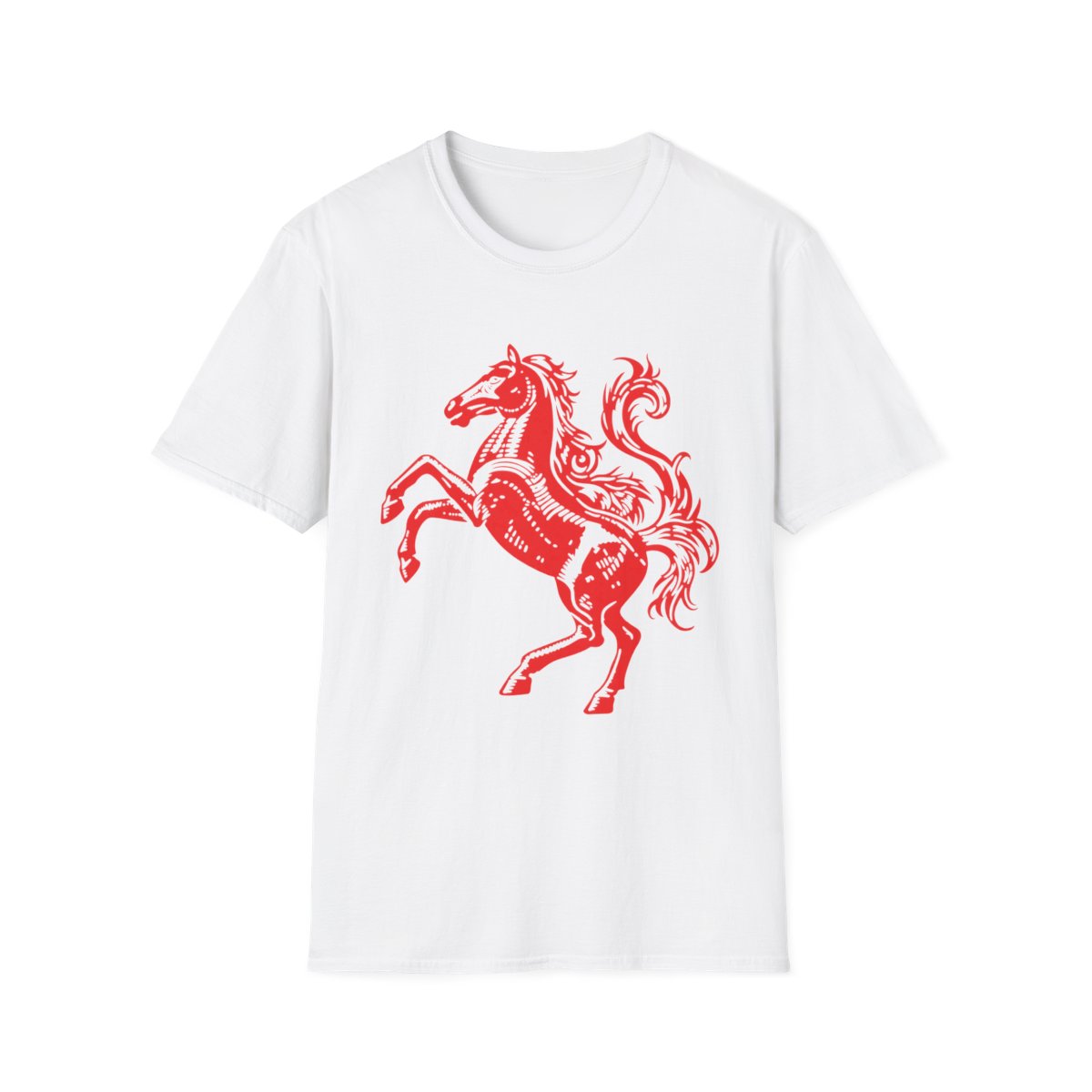 Red Rearing Horse Graphic T-Shirt | 2Hollis Merch - Official T-Shirts merchandise