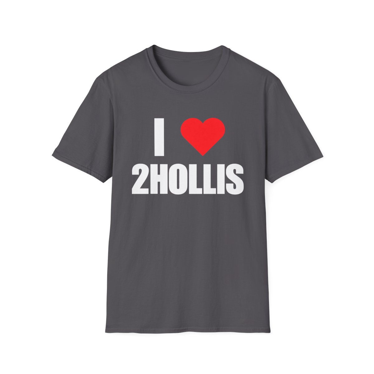 Red Heart T-Shirt | Minimalist Love Design | 2Hollis Merch - alternate angle 4, merchandise
