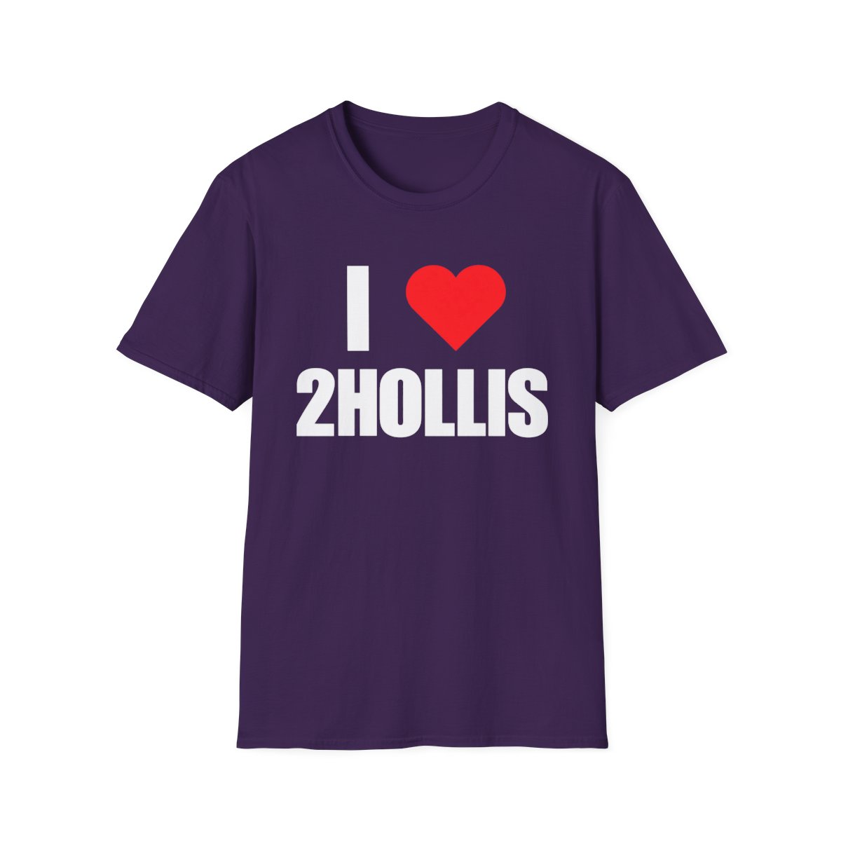Red Heart T-Shirt | Minimalist Love Design | 2Hollis Merch - alternate angle 5, merchandise