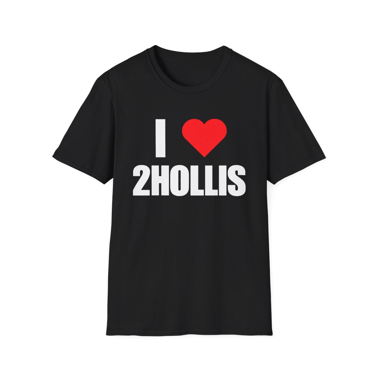 Red Heart T-Shirt | Minimalist Love Design | 2Hollis Merch - alternate angle 2, merchandise