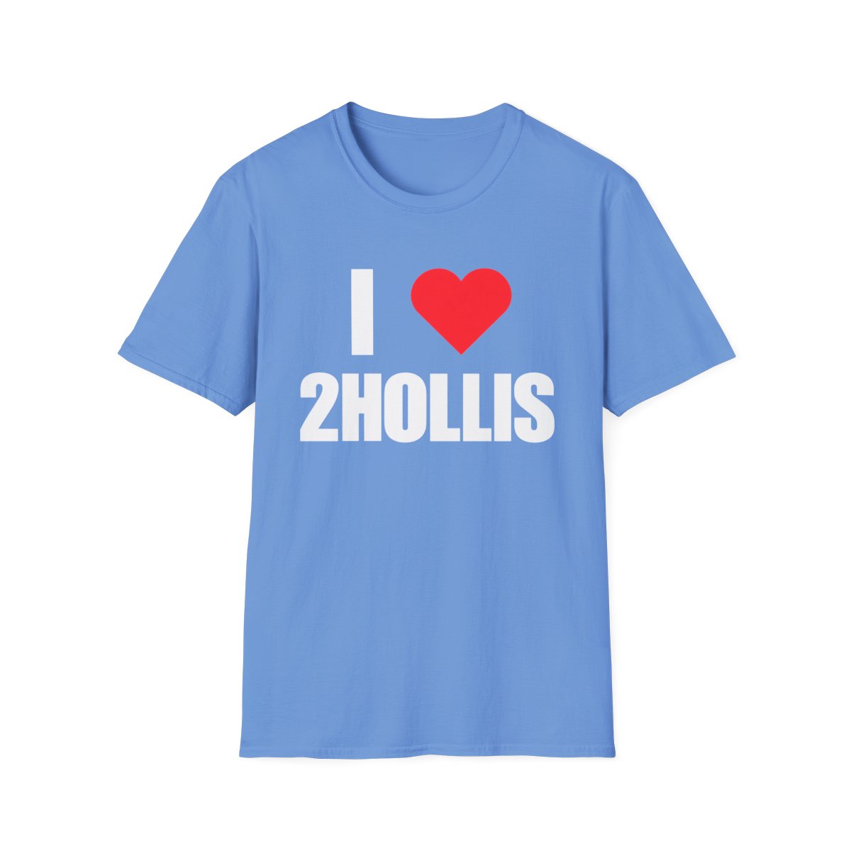 Red Heart T-Shirt | Minimalist Love Design | 2Hollis Merch - alternate angle 3, merchandise