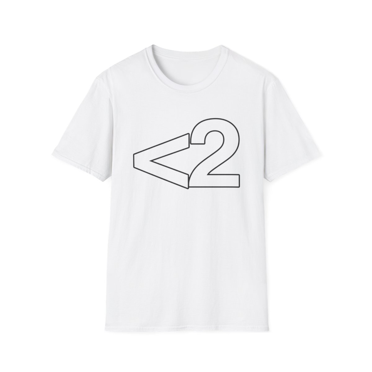 Number 2 Outline T-Shirt | 2Hollis Merch - alternate angle 2, merchandise