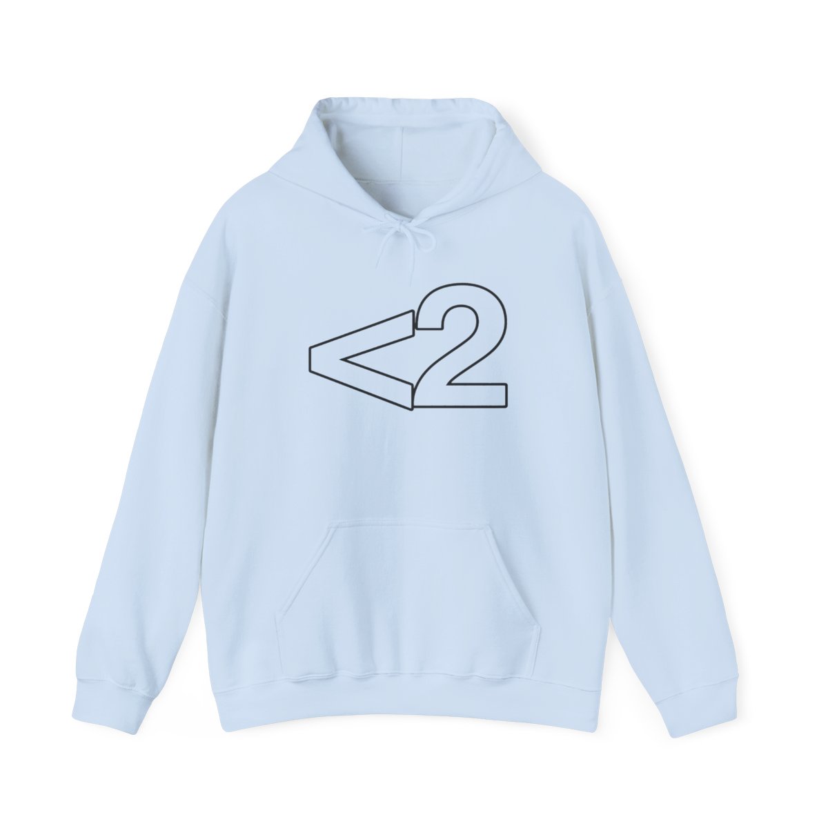 Less Than Two Symbol Hoodie | 2Hollis Merch - alternate angle 4, merchandise